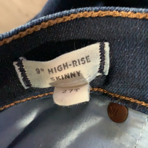 MADEWELL 9" High-Rise Skinny Jeans 27T in Larkspur Wash - Picture 9 of 10